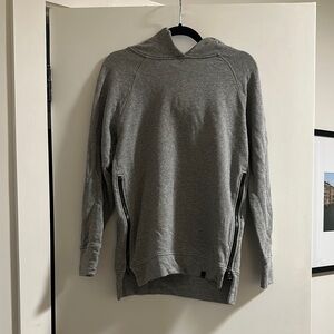Gray Hoodie with Side Zippers
